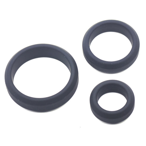 Smooth Silicone Triple Cock Ring Set